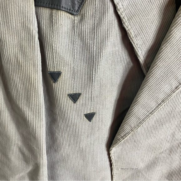 Vintage Pioneer Wear Corduroy & Leather Western Blazer Jacket 46L Gray Cowboy - Picture 7 of 12